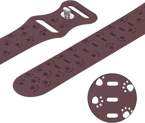 Miniatura 3 de Correa de silicona compatible con Apple Watch Band de 1.496 in, 1.575 in, 1.614 in, 1.654 in, 1.732 in, 1.772 in, 1.772 in, 1.772 in, 1.772 in, Humo