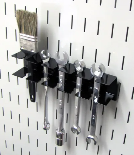Miniatura 2 de Wall Control ASM-SL-008 B Soporte de herramientas ranurado para tablero de clavijas, accesorio de metal ranurado solo para Wall Control Pegboard