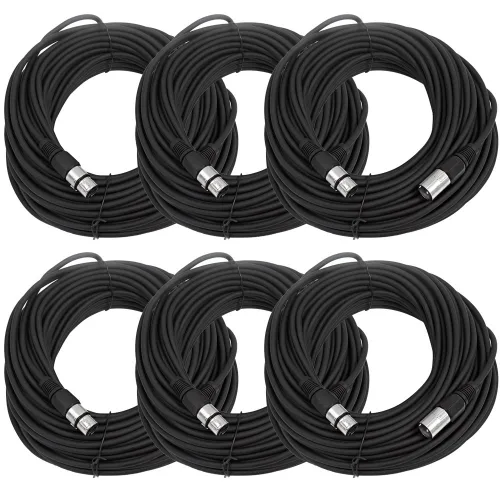 Miniatura 17 de Seismic Audio SAXLX-2Brown-Paquete de 6 cables de conexión XLR de 2 pies marrones - Cables de micrófono - Cables XLR macho a hembra - 2 pies