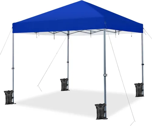 Miniatura 25 de Yaheetech Toldo desplegable de 6.6 x 6.6 pulgadas, tienda de campaña instantánea portátil para exteriores, kiosco comercial con bolsa de transporte