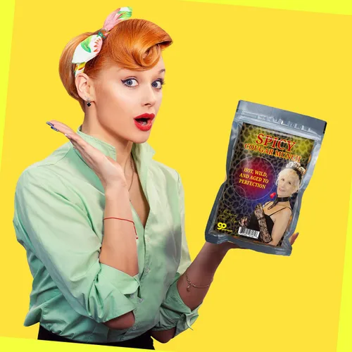 Miniatura 6 de Mezcla de condimentos picantes Cougar Munch - Divertido diseño de abuela caliente - Regalos comestibles para hombres - Mezcla picante, hecha