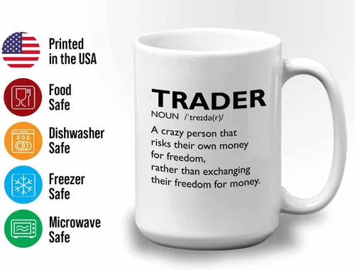 Miniatura 3 de Taza de café del mercado de valores – Definición del comerciante Crazy Person – Day Trader Brokers Asesor financiero Inversor Ahorro de oficina