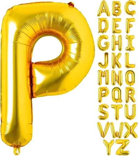 Miniatura 31 de Lovoir Globos dorados grandes de 40 pulgadas con la letra K de gran tamaño, globo de helio de aluminio de Mylar para fiesta de cumpleaños, Letra K