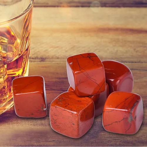 Miniatura 10 de Piedras de whisky de amatista, cubos de hielo de cristal para bebidas, rocas de whisky, cubos de vino de 0.7 a 0.8 pulgadas, regalos para mujeres