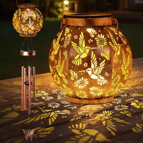 Miniatura 8 de Campanillas de viento solares de colibrí para exteriores, regalo para padre, regalos de cumpleaños para madre, marido, padrastro, mujer, abuela