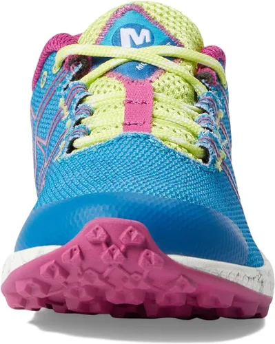 Miniatura 6 de Merrell Zapato de senderismo Moab Flight Low unisex para niños, Verde azuladoLimaFucsia