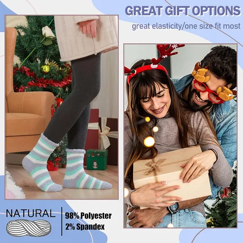 Miniatura 5 de ANTSANG Womens Fuzzy Socks Slipper Winter Fluffy Comfy Cozy Socks Cabin Warm Home Socks