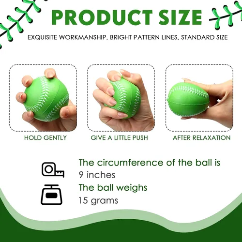 Miniatura 3 de Leyndo 24 pelotas de béisbol de espuma suave para batear, práctica, entrenamiento, pelotas de béisbol de espuma para jugadores, juego de bolas