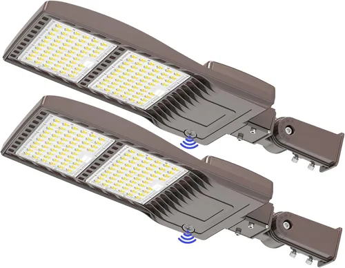 Miniatura 22 de Luz LED de Poste para Estacionamiento de 480V 320W con Montaje de Ajuste Deslizante, Luces LED Tipo Caja UL DLC Certificadas 44800LM 5000K Luces