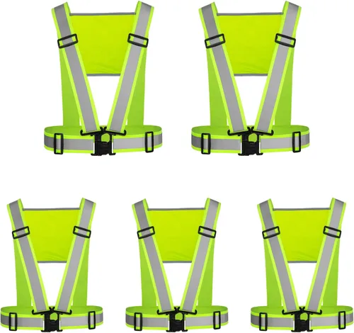 Miniatura 18 de Chaleco reflectante, chaleco de seguridad personalizado, correas de alta visibilidad, cinturón para hombres y mujeres, ajustable y ligero