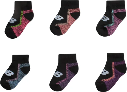 Miniatura 3 de New Balance Calcetines para bebé, paquete de 12 calcetines de corte de cuarto (bebébebé)