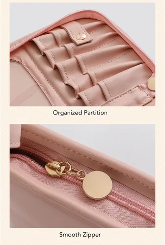 Miniatura 5 de Soporte para brochas de maquillaje, organizador de brochas de maquillaje de cuero PU de agua, 20 bolsillos, bolsa de cepillo de maquillaje de viaje