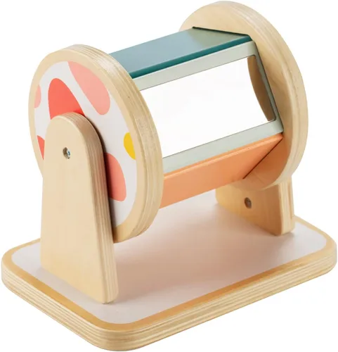 Twefex Tambor Giratorio Montessori, Juguetes Montessori para Bebés de 6 a 12 Meses, Juguetes Montessori para Bebés de 1 Año, Juguete de Madera para