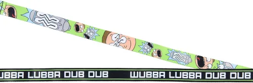 Miniatura 3 de Rick and Morty Wubba - Cordón Wubba con soporte para identificación, dije de goma y calcomanía, cierre de separación