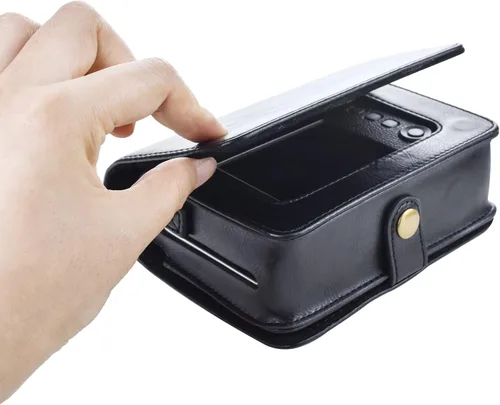 Miniatura 8 de Rieibi Mini EVO - Funda protectora de piel sintética retro para cámara instantánea Fujifilm Instax Mini EVO - Funda extraíble con correa ajustable