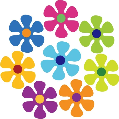 Outus 8 imanes de flores para automóvil, divertidas y bonitas, calcomanías magnéticas para automóvil, hippie de los años 60 y 70, decoración de