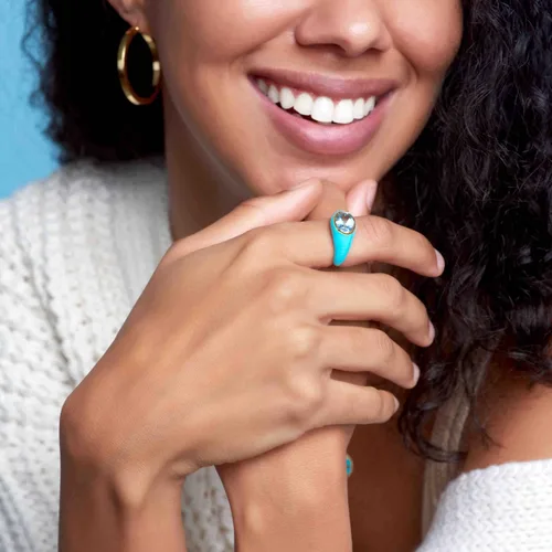 Miniatura 5 de Silpada Mykonos - Anillo de topacio azul en plata de ley chapada en oro amarillo de 18 quilates, Plata de ley, plata, topacio