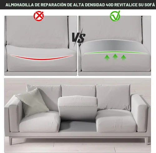 Miniatura 5 de Soporte de cojín de sofá para asiento caído, 20 x 20 pulgadas, tablero de soporte de cojín de espuma curvada de alta densidad, soporte de sofá