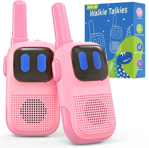 Miniatura 12 de Holiky Juguetes para Niños y Niñas de 5-7 Años, Walkie Talkies para Niños Alcance de 1000 Pies 2 Canales Radio de 2 Vías Juguete Regalos de Navidad