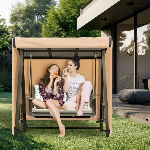 Miniatura 7 de Fundas para Columpios de Exterior para Columpio de Patio de 2 Asientos, 65" L x 50" P x 66" A, Funda para Columpio de 2 Asientos Impermeable, Funda