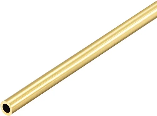 Miniatura 9 de uxcell Tubo redondo de latón, 11.811 in de longitud 0.394 in OD 0.039 in de espesor de pared, tubo recto inconsútil del tubo
