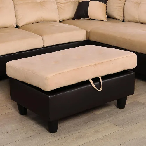 Miniatura 21 de A Ainehome Otomana, moderna otomana de cuero para sala de estar, apartamento y espacio pequeño (tamaño: 28.5 x 19 x 17.5 pulgadas de alto, A-negro)