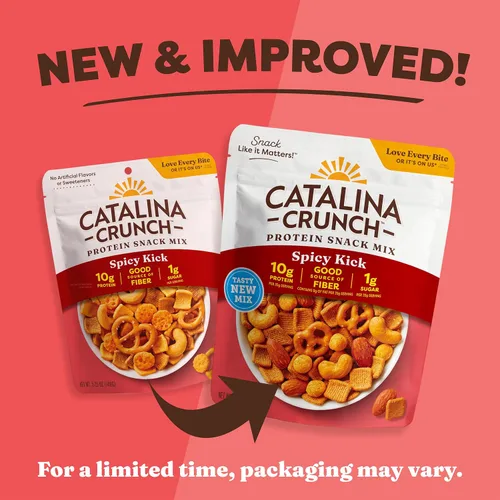 Miniatura 5 de Catalina Crunch Mezcla de Snacks con Proteína y Cheese Crisps - 10g de Proteína, 1g de Azúcar por Porción - Buena Fuente de Fibra, Keto, Sin Gluten