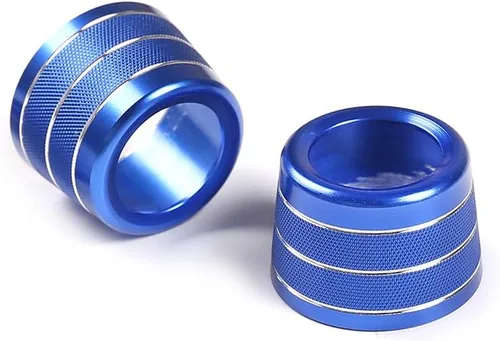 Miniatura 5 de YIWANG - 2 anillos de perilla de aire acondicionado para coche para BMW Serie 5 G30 G38, 6 Series GT, 7 Series G11 G12 2016-2020, Azul