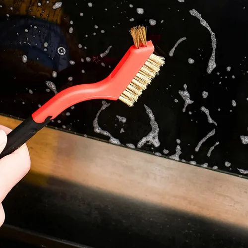 Miniatura 4 de Juego de cepillos de alambre para raspar, agarre suave para frotar óxido, suciedad y pintura con limpieza profunda