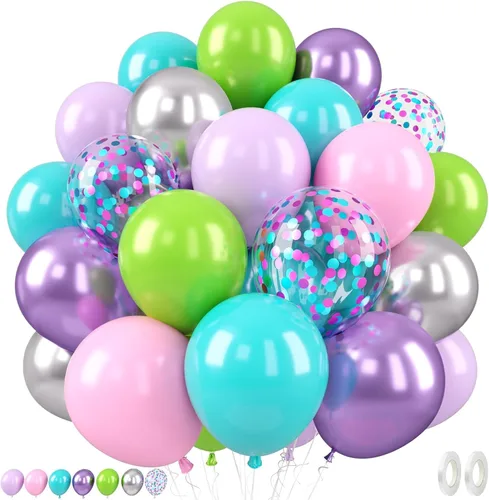Miniatura 15 de Globos Rojo Blanco Azul, 50 Piezas 12 Pulgadas con Estampado de Estrellas, Globos de Látex Rojo Real Azul Confeti para el 4 de Julio, Día
