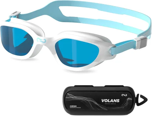 COPOZZ Gafas de natación para mujeres adultas, gafas de natación para mujeres y hombres, antivaho sin fugas, protección UV para adultos