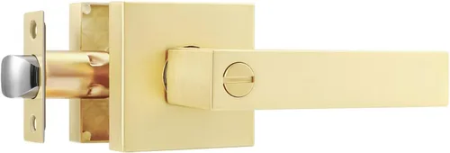 Miniatura 35 de Leydebong Paquete de 2 pomos de puerta de entrada con llave igual, pomo de puerta con cerradura y llave, manijas de puerta doradas para exterior e