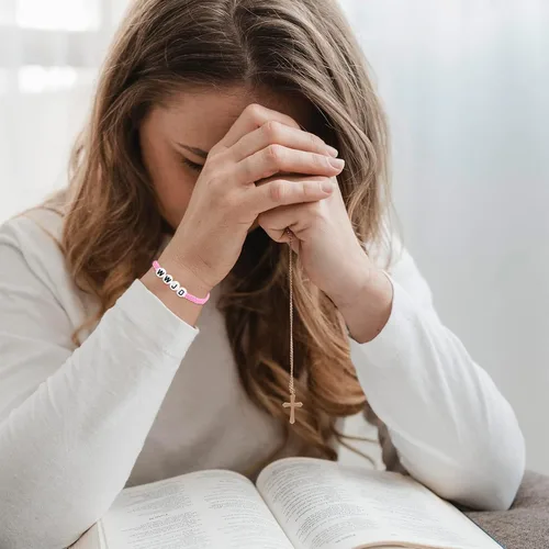 Miniatura 80 de Long tiantian WWJD - Pulsera con texto en inglés «What Would Jesus Do», pulseras WWJD para mujeres, pulseras W.W.J.D para hombres, joyería