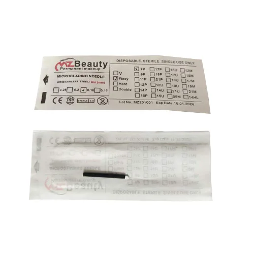 Miniatura 11 de Nano 0.007 in Microblading Agujas Piercing Tatuaje Aguja Microblade para Maquillaje Permanente Microblading (Diámetro 0.007 in, 14U-Shape)