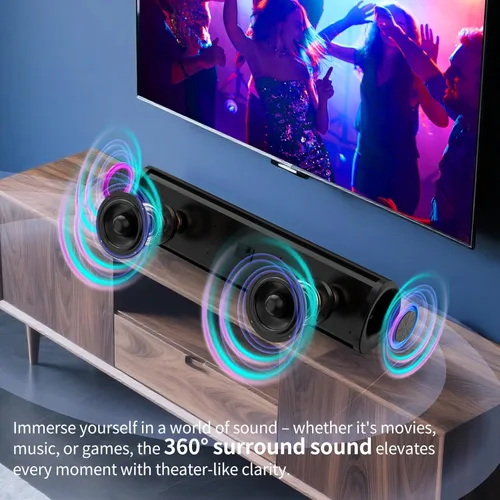 Miniatura 3 de Barra de Sonido, Sistema de Sonido Envolvente para TV – Barra de Sonido para Smart TV, Audio de Cine en Casa 3D, Efectos de Iluminación RGB
