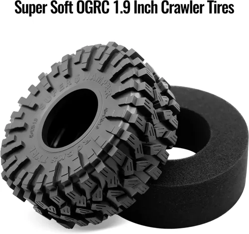 Miniatura 2 de OGRC - Juego de neumáticos RC de 1.9 pulgadas, neumáticos de goma RC 1/10 RC Crawler para SCX10 90046 SCX10 UTB18 TRX4 TRX6 Redcat Gen8 7VS4-10 1/10