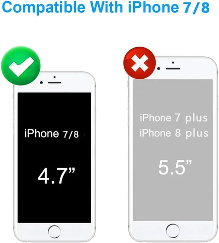 Miniatura 2 de Mitywah Funda impermeable para iPhone 7/iPhone 8 / iPhone SE 2020, funda de metal resistente de grado militar, protección de cuerpo completo