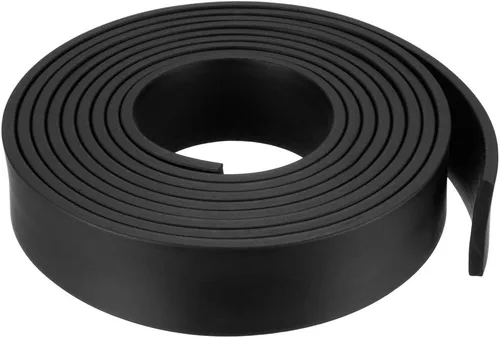 Miniatura 49 de uxcell Tira de sello de goma rectangular maciza, 0.197 in de ancho, 0.118 in de grosor, 3.3 ft de largo, color negro
