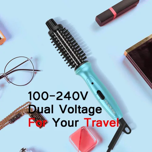 Miniatura 4 de Mini rizador PHOEBE de 3/4 pulgadas de doble voltaje de cerámica turmalina iónico con bolsa de viaje para Europa, profesional, viaje para cabello