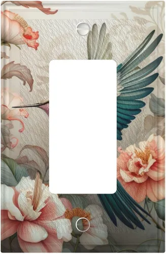 Miniatura 60 de Decorativo Arte Interruptor de Luz Cubiertas de Pintura al óleo Estilo Flores Placa de Pared de Interruptor de Interruptor Decorativo Placa