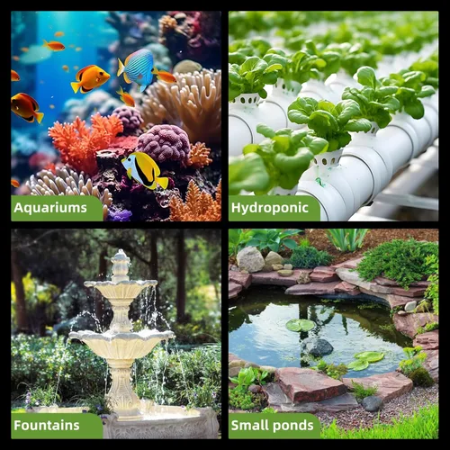 Miniatura 8 de FREESEA Bomba de agua sumergible para fuente: Bomba de sumidero pequeña de 1100 GPH 100W para estanque al aire libre, hidropónica, estatuaria
