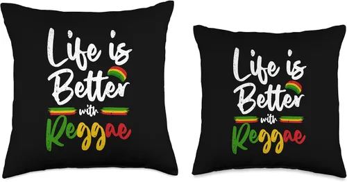 Miniatura 3 de Reggae Gift Rasta Jamaican Accessories & Stuff Divertido diseño jamaicano para hombres y mujeres, almohada de reggae y amantes de la música rasta