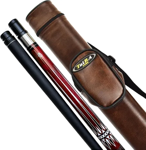 Miniatura 4 de Tai ba cues Palo de billar, punta de cuero multicapa de 13 mm, 58 pulgadas, envoltura de lino, palo de billar profesional de madera dura de arce B1