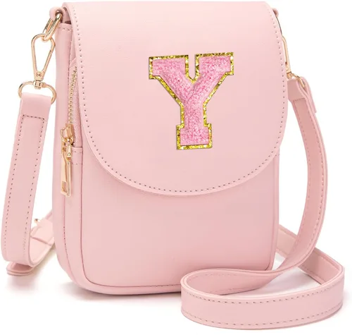 Miniatura 107 de Viverte Bolso Cruzado para Niñas Adolescentes Pequeñas, Bolso Inicial para Celular, Pequeña Cartera para Niños Pequeños, Bolso de Cuero con Tres