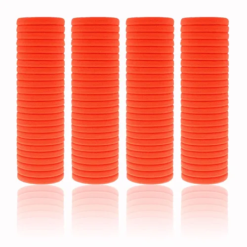 Miniatura 8 de Paquete de 100 ligas para el cabello sin costuras para mujeres y niñas, soportes para cola de caballo para cabello grueso (blanco)