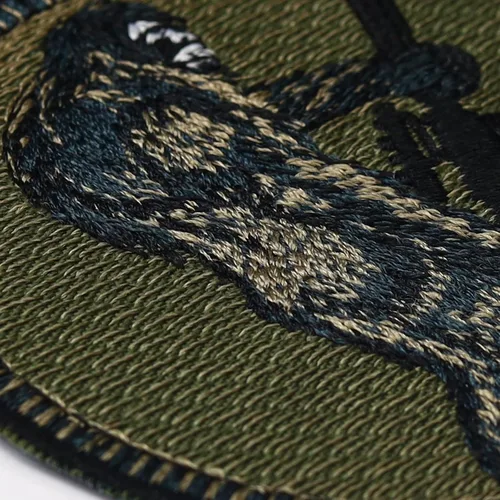 Miniatura 6 de Parches tácticos de moral: Pie grande con pistola, plancha, coser divertidos parches militares para chaleco, uniforme, cuero, 2.95 x 2.95