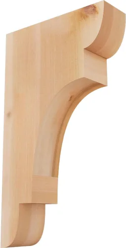 Miniatura 50 de Ekena Millwork COR04X12X12NEB00RWR 4 pulgadas de ancho x 12 pulgadas de profundidad x 12 pulgadas de alto New Brighton Rough Sawn Corbel, cedro rojo