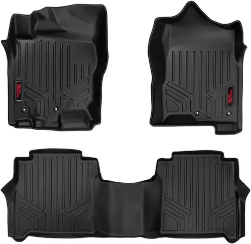 Miniatura 8 de Rough Country Floor Armor Alfombrillas de Piso Delanteras y Traseras para Nissan Titan (2017–2024) y Titan XD (2016–2024) Crew Cab con Asientos