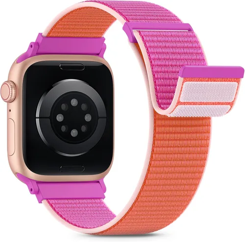 Miniatura 14 de Nylon Loop Sport Band Compatible with Apple Watch Bands 38mm 40mm 41mm 42mm for Women Men, iWatch Wrist Straps for Se, Series 11 10 9 8 7