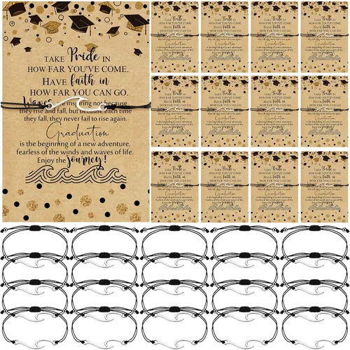Miniatura 13 de Sasylvia Bonito regalo de agradecimiento para empleados, pulsera inspiradora a granel, pulsera positiva, tarjeta motivacional, regalo para Navidad